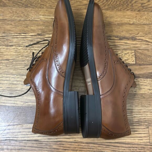 NWT Cole Haan ZerØGrand Mens Brown Leather Wingtip Oxford Dress Shoes Size 11 - Picture 4 of 7